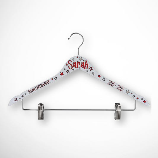 Personalized Texan Cheer Uniform Hanger