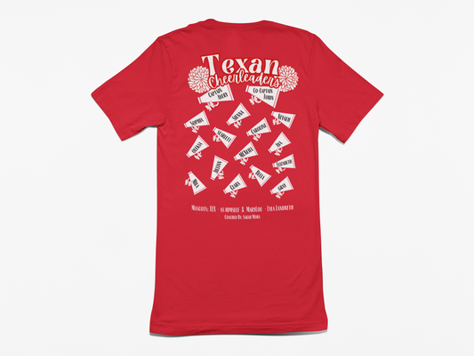 2025 - 2026 Texan Cheer Team Shirt (Custom Front Options)