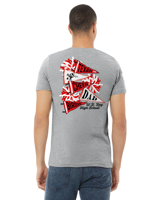 Texan Cheer Pennant Tee - Customizable - Long Sleeve & Short Sleeve